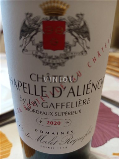 Bordeaux Bordeaux Supérieur Château Chapelle Aliénor 2020