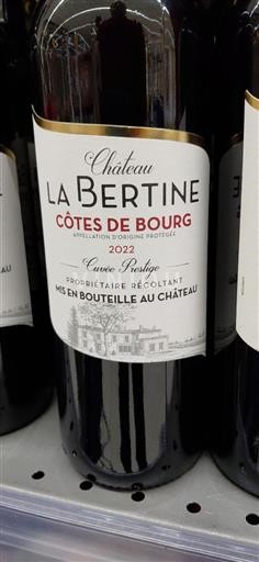 Bordeaux Côtes-de-bourg Château La Bertine Prestige 2022