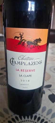 Linguadoca La Clape Château Camplazens La Réserve 2018