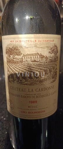 Bordeaux Médoc Cru Bourgeois Château La Cardonne 1989