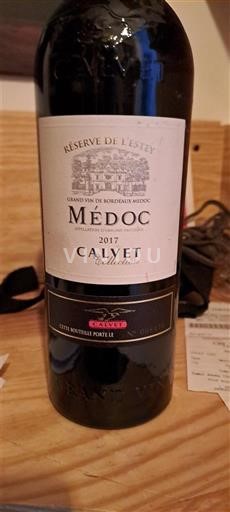 Bordeaux Médoc Calvet Réserve de l'Estey 2017