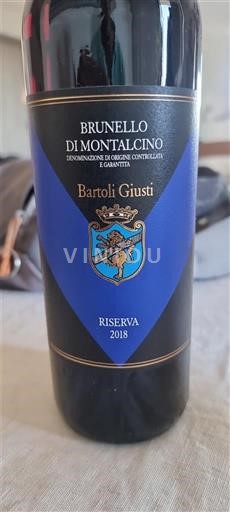 Tuscan Wines Brunello di Montalcino Bartoli Giusti Riserva 2018
