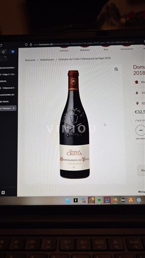 Rhônevallei Châteauneuf-du-Pape Domaine Cristia 2018