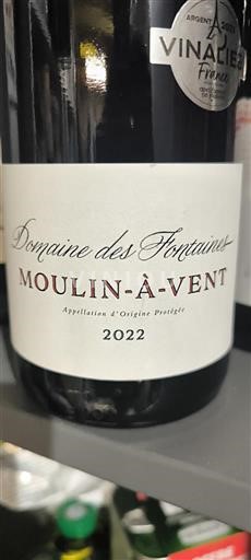 Beaujolais Moulin-à-vent Domaine Des Fontaines 2022