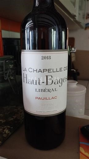 Bordeaux Pauillac Haut-Bages Libéral La Chapelle 2018