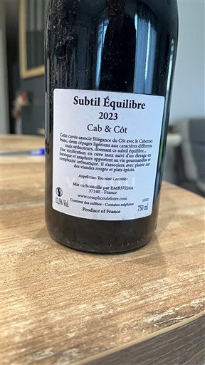 Loire-dalen Touraine Apulée Subtil Équilibre 2023