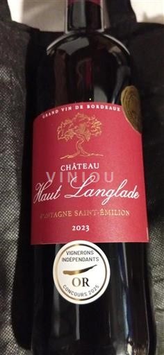 Burdeos Montagne-Saint-Émilion Château Haut Langlade 2023