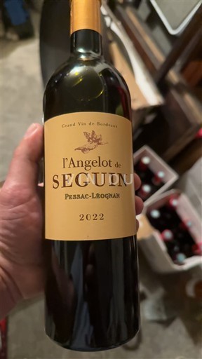 Bordeaux Pessac-Léognan Château Seguin L'Angelot de Séguin 2022