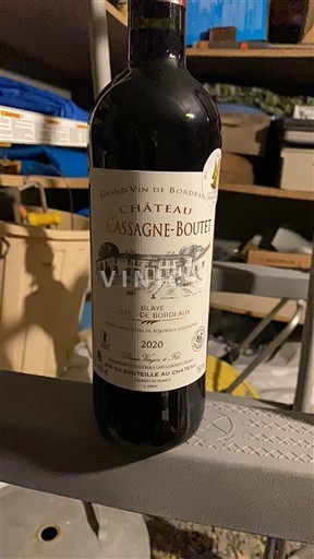 Bordeaux Blaye-Côtes-de-Bordeaux Château Cassagne-Boutet 2020