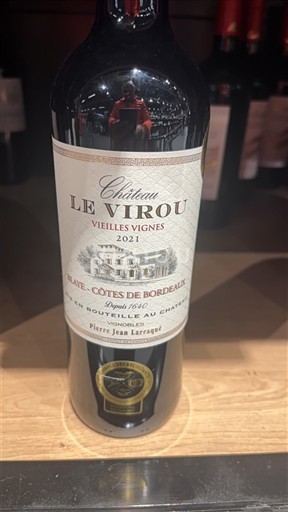 Burdeos Côtes-de-Bordeaux Château Le Virou Vieilles Vignes 2021