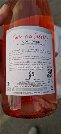 Roussillon Collioure Terres des Templiers de la Salette 2024