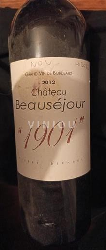 Burdeos No especificado Château Beauséjour 1901 2012