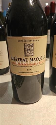 Bordeaux Saint-Georges-Saint-Émilion Château Macquin 2019