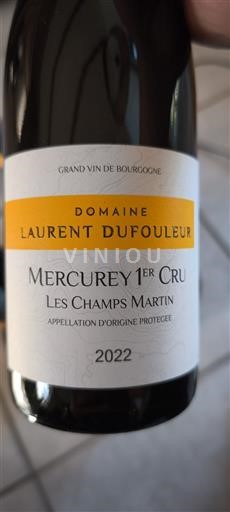 Burgundija Mercurey Premier Cru Domaine Laurent Dufouleur Les Champs Martin 2022
