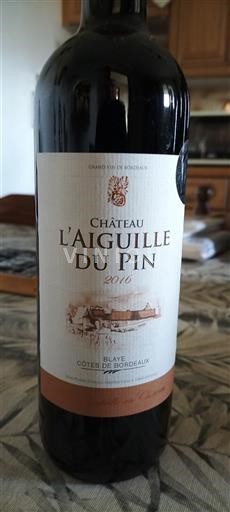 Bordeaux Blaye Côtes de Bordeaux Château L'Aiguille du Pin 2016