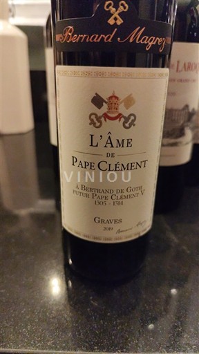 Bordéus Graves Bernard Magrez L'Âme de Pape Clément 2009