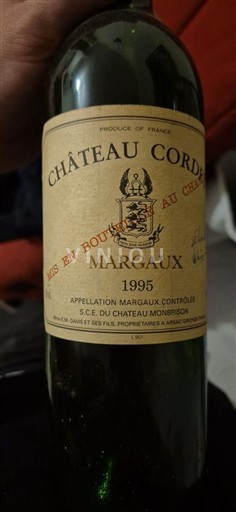 Bordeaux Margaux Château Cordet 1995