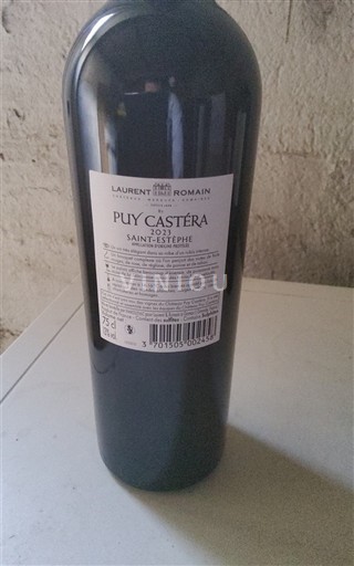 Bordéus Saint-Estèphe Puy Castera 2023
