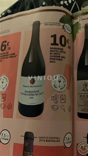Bourgondië Hautes Côtes de Nuits Closerie des Pionteaux 2023