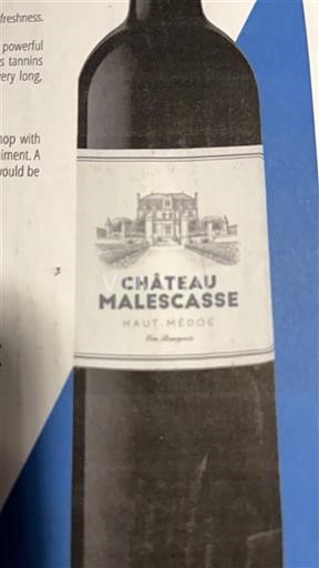 Bordeaux Haut-Médoc Malescasse 2015