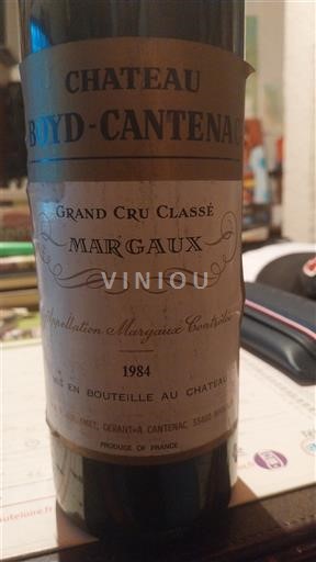 Bordeaux Margaux Grand Cru Château Boyd-Cantenac 1984