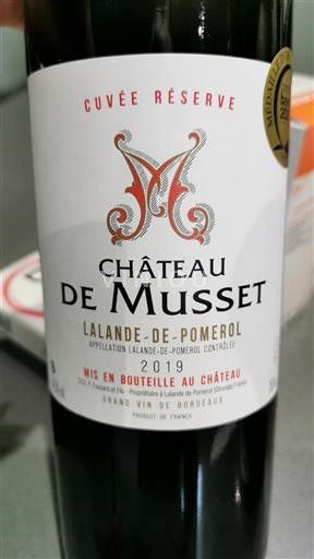 Bordeaux Lalande-de-pomerol Château Musset Réserve 2019