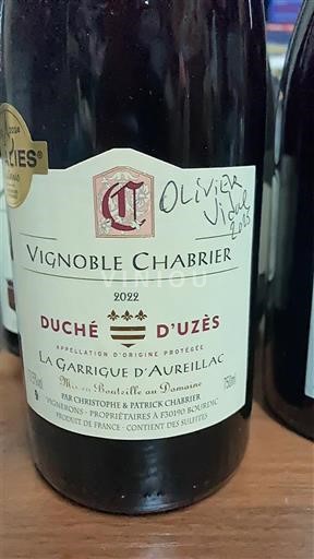 Thung lũng Rhône Duché d'Uzès Vignoble Chabrier La Garrigue d'Aureillac 2022