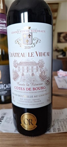 Bordeaux Côtes-de-bourg Château Le Videau La Réserve 2020
