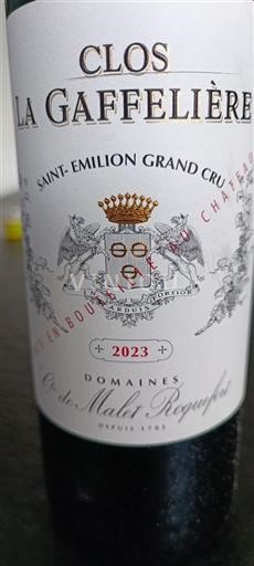 Vin Rouge sec Clos La Gaffelière 2023 France Bordeaux Saint-Émilion Grand Cru AOC Grand Cru