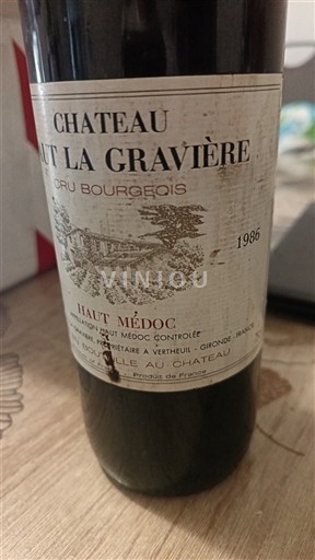 Bordeaux Haut-Médoc Cru Bourgeois Château Haut La Graviere 1986