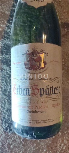 Rheinhessen Franz Wilhelm Langguth Erben Spätlese 2002