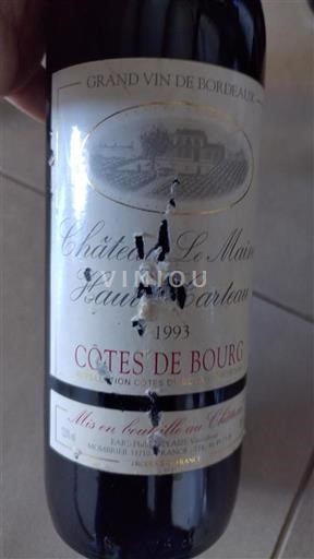 Bordeaux Côtes-de-bourg Château Le Maine 1993