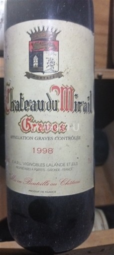 Bordeaux Graves Château Mirail 1998
