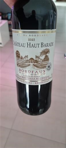 Bordeaux Château Haut Barade 2023