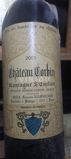 Bordeaux Montagne-saint-émilion Château Corbin 2001