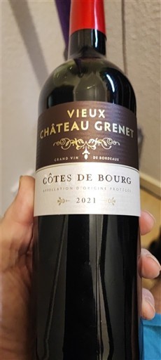 Bordeaux Côtes-de-bourg Château Vieux Grenet 2021