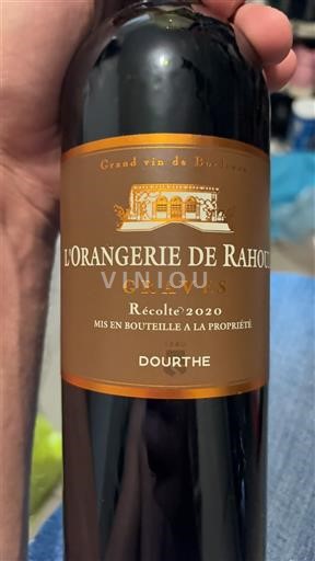 Bordeaux Graves Rahoul L'Orangerie de Rahoul 2020