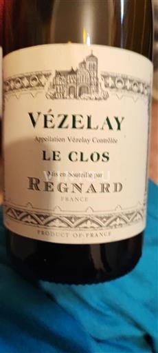 Vin Blanc sec Le Clos Régnard 2023 France Bourgogne Volnay AOC