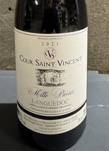 Languedoc Cour Saint Vincent Mille Pierres 2021