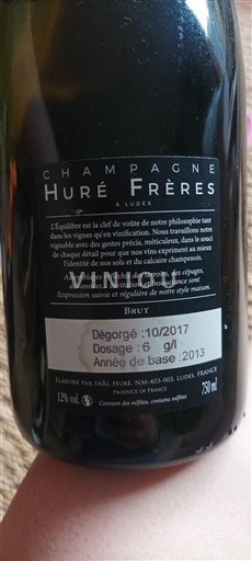 Champagne Šampanské Huré Frères 2013