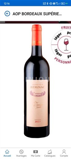 Bordeaux Bordeaux Supérieur Château Reignac 2023