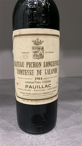 Bordeaux Pauillac Grand Cru Château Pichon Longueville Comtesse de Lalande 1984