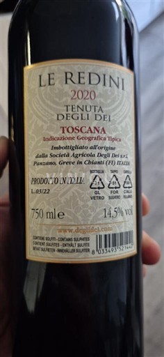 Tuscany Tenuta degli Dei Le Redini 2020