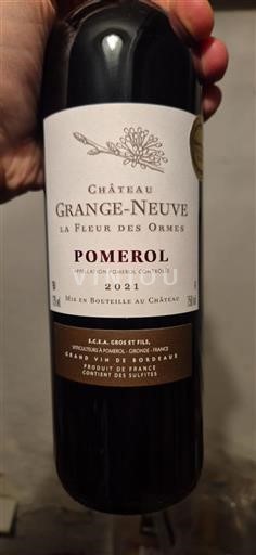 Bordéus Pomerol Château Grange-Neuve La Fleur Des Ormes 2021