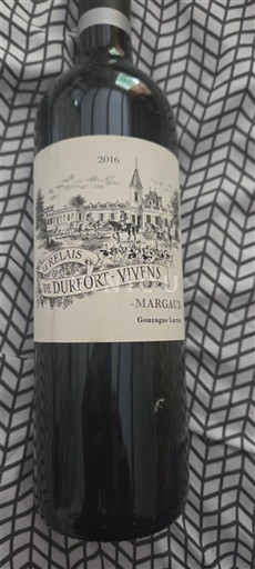Burdeos Margaux Grand Cru Durfort-Vivens Le Relais de Durfort-Vivens 2016