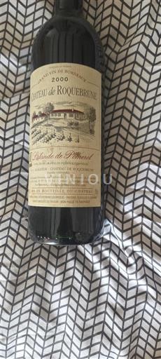 Bordeaux Lalande-de-Pomerol Grand Cru Château Roquebrune 2000