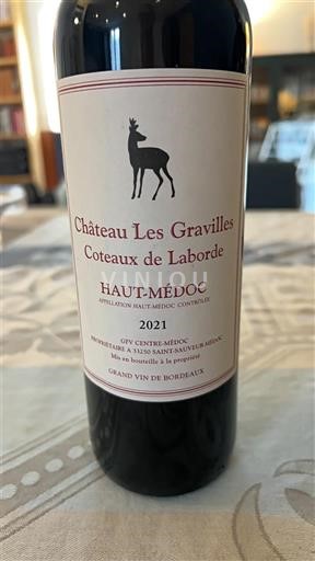 Bordeaux Haut-Médoc Château Les Gravilles Coteaux de Laborde 2021