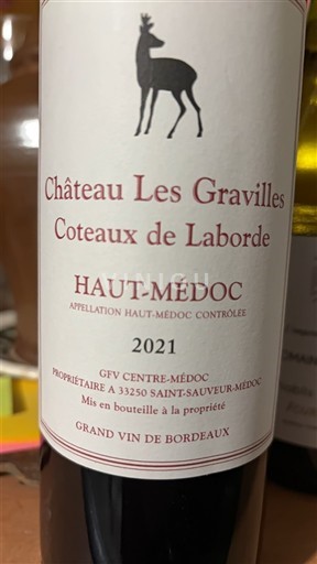 Bordeaux Haut-Médoc Château Les Gravilles Coteaux de Laborde 2021