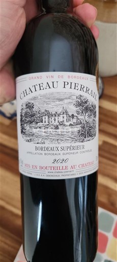 Bordeaux Bordeaux Supérieur Château Pierrail 2020