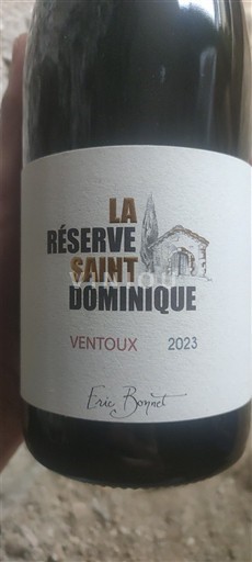 Vallée du Rhône Ventoux Eric Bonnet La Réserve Saint Dominique 2023